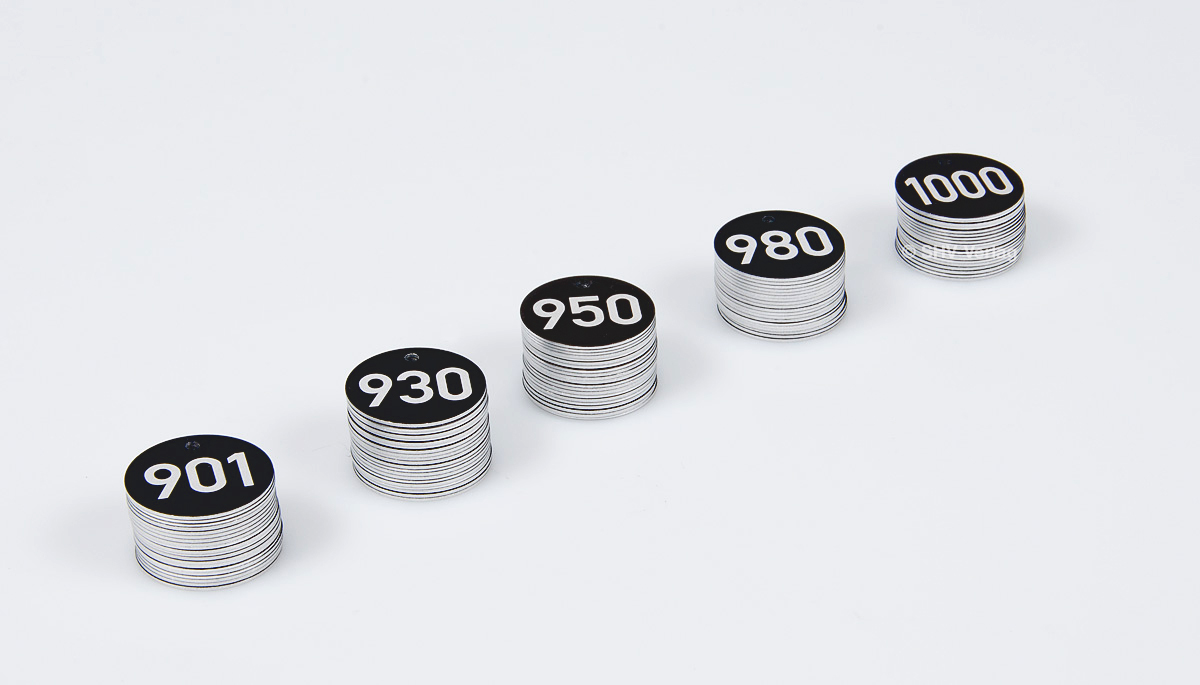 Baummarken Nummerierung Lasergravur 901-1000