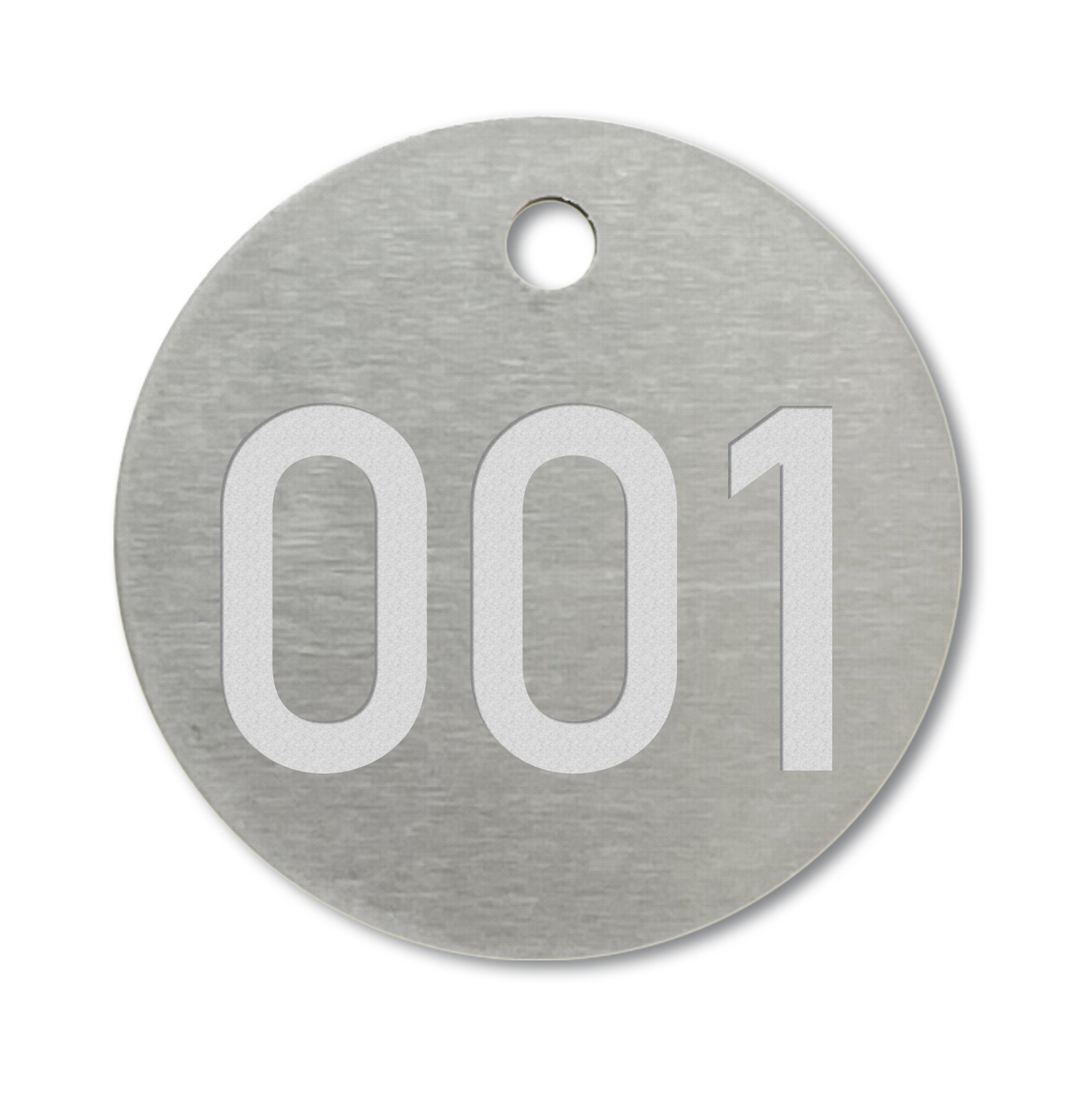 Baummarken Nummerierung Lasergravur blanko silber, 35mm