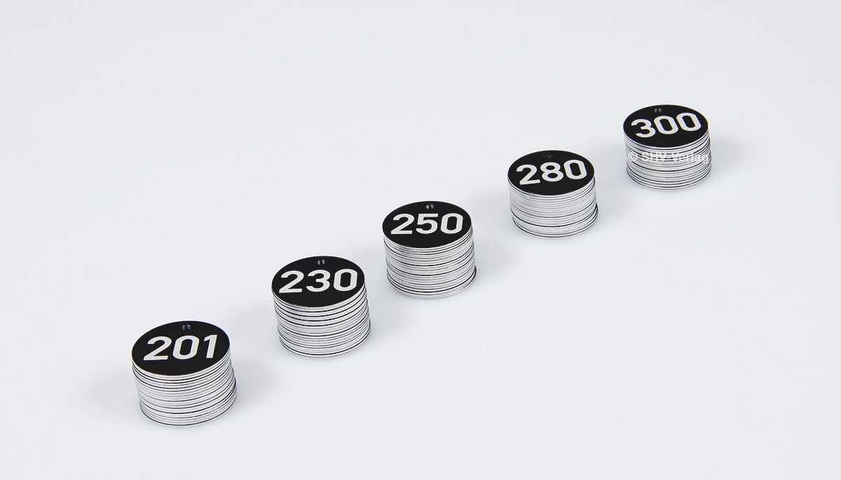 Baummarken Nummerierung Lasergravur 201-300