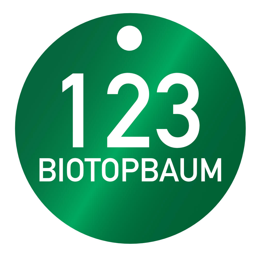 Baumplakette Biotopbaum Alu Plakette Baummarke, gruen