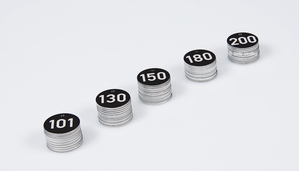 Baummarken Nummerierung Lasergravur 101-200