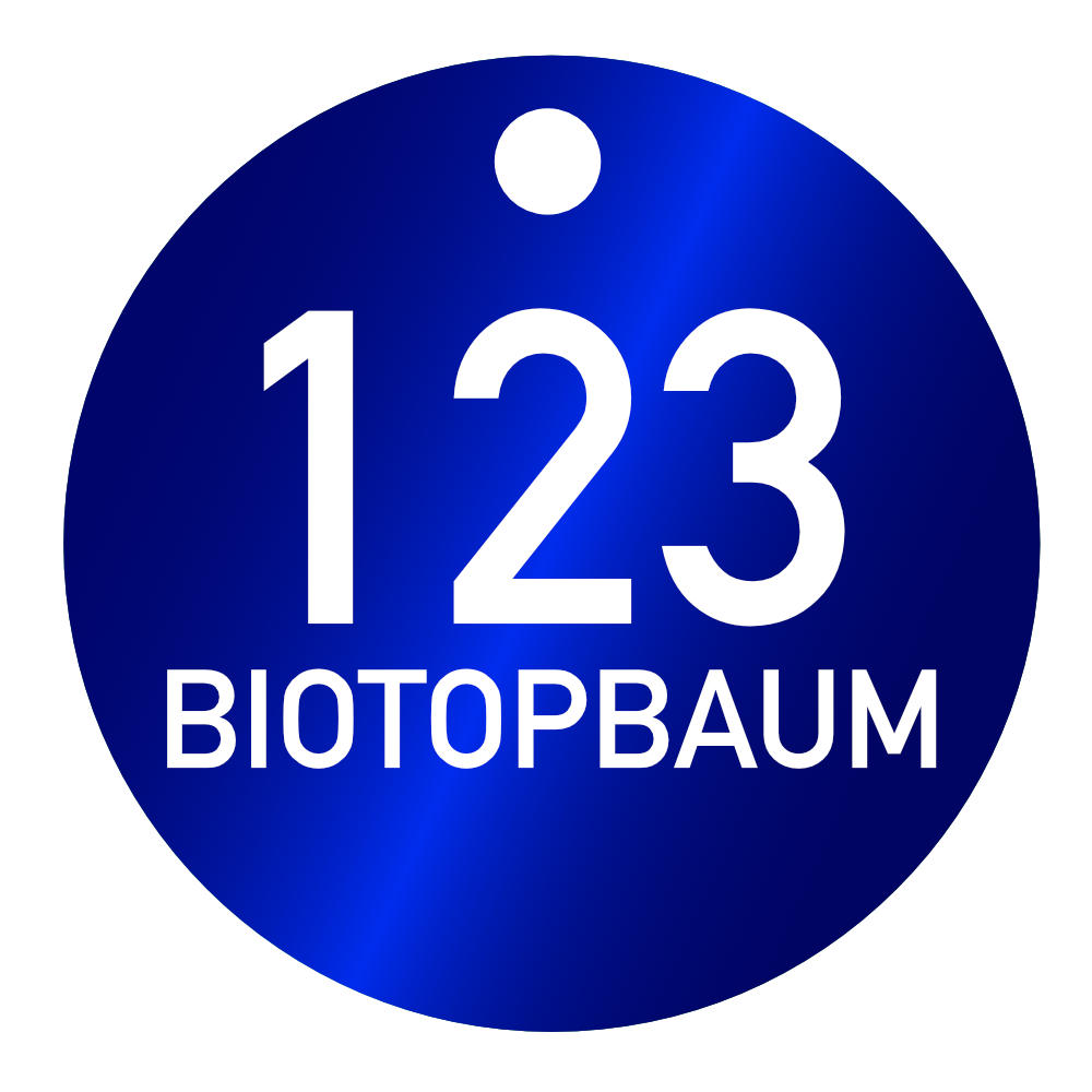 Baumplakette Biotopbaum Alu Plakette Baummarke, blau